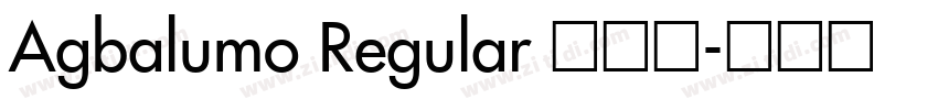 Agbalumo Regular 常规字字体转换